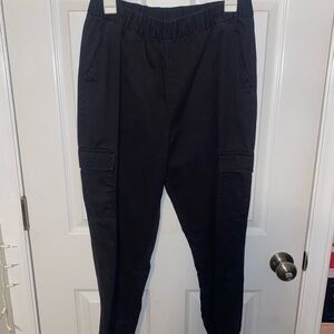 Black Cargo Joggers